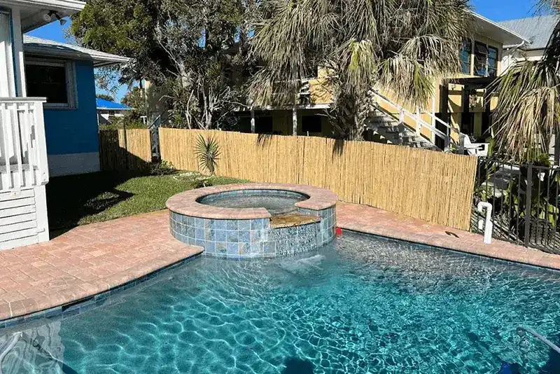 Backyard pool builder in Fort Myers constructing a custom residential pool
