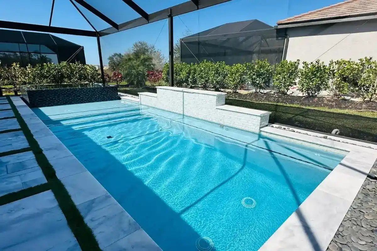 Pool installation completed by Fort Myers custom pool construction team